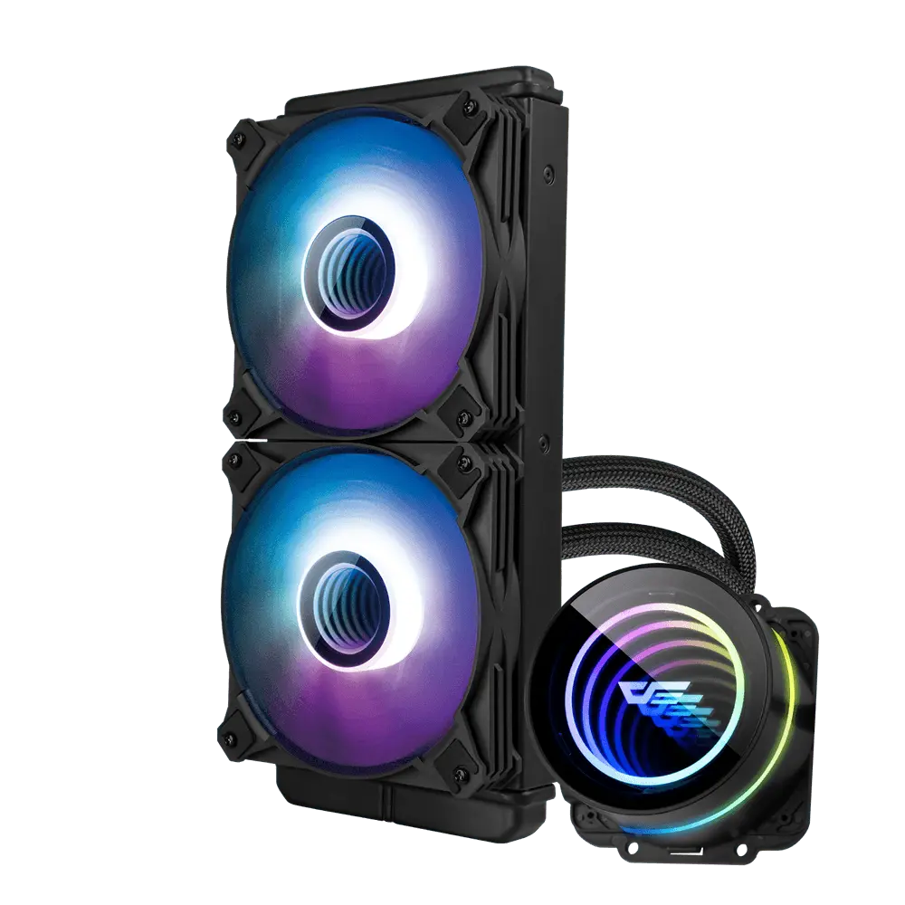 DARKFLASH TWISTER DX240 V2.6 ARGB AIO 240MM LIQUID CPU COOLER (LGA1700 READY)