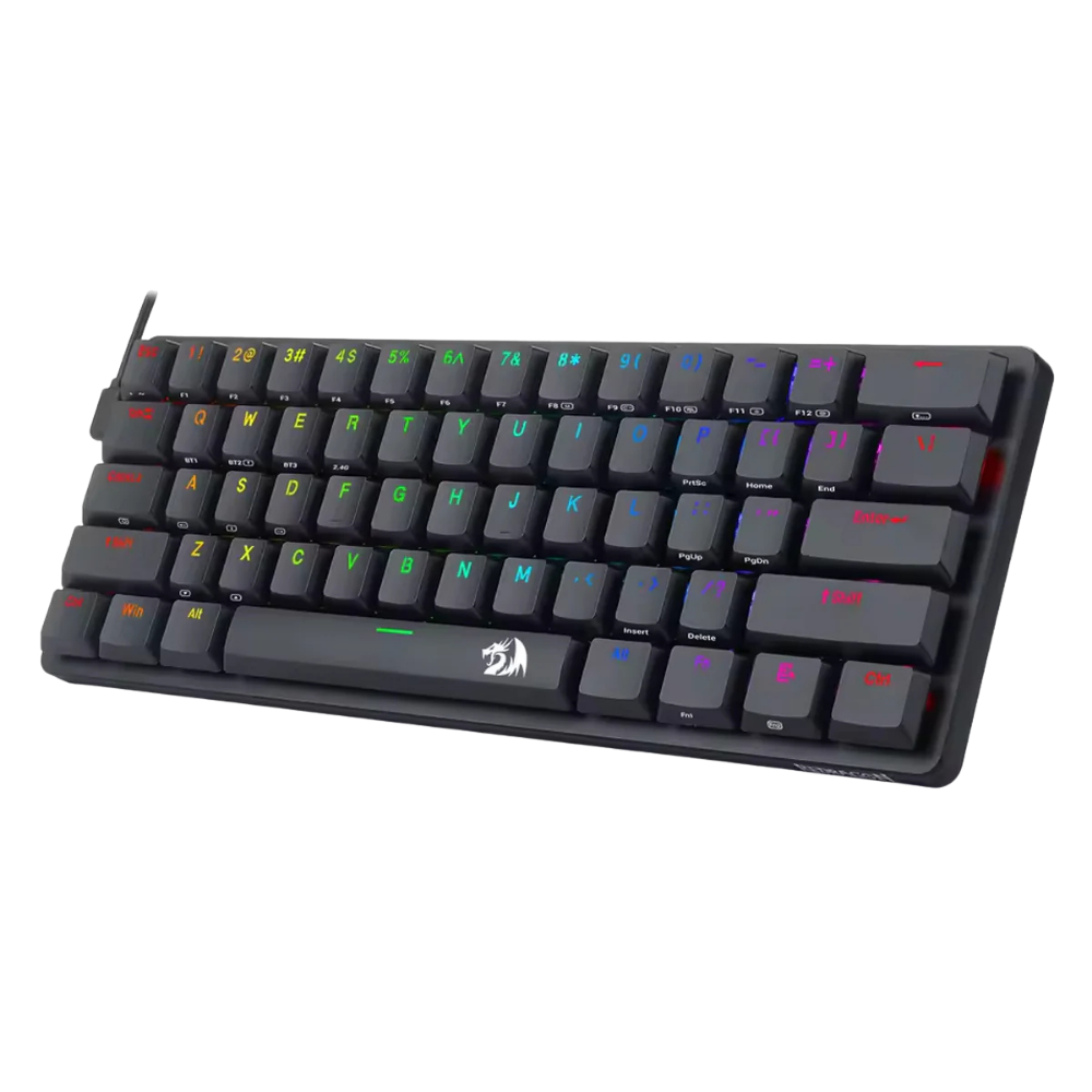 REDRAGON ELISE PRO RGB TRI-MODE 60-KEY MECHANICAL GAMING KEYBOARD (RED SWTCH/SWAPPBL)