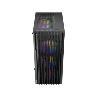 ANTEC AX22 ELITE MID TOWER CASE W/ TEMPERED GLASS SIDE PANEL, 4 RGB FANS (BLACK)