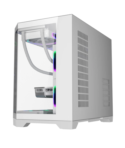 COOLMAN SPECTRA CASE M-ATX CASE W/ TEMPERED GLASS SIDE PANEL, LCD SCREEN