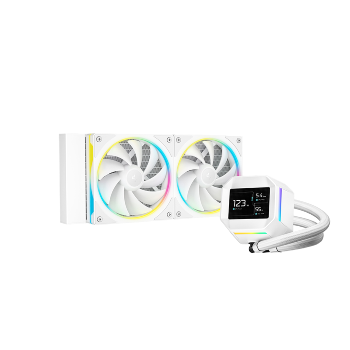 deepcool-lm240-240mm-aio-argb-liquid-cpu-cooler-w-2-4-lcd-screen-white