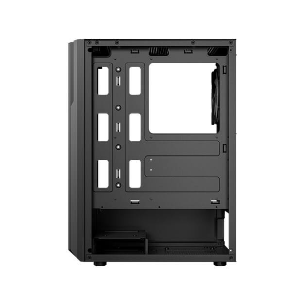 ANTEC AX22 ELITE MID TOWER CASE W/ TEMPERED GLASS SIDE PANEL, 4 RGB FANS (BLACK)