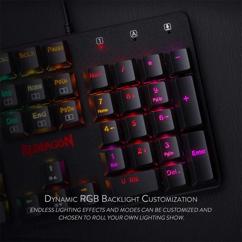 REDRAGON SHRAPNEL RGB MECHANICAL GAMING KEYBOARD (BLUE SWITCH)