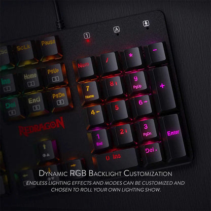REDRAGON SHRAPNEL RGB MECHANICAL GAMING KEYBOARD (BLUE SWITCH)