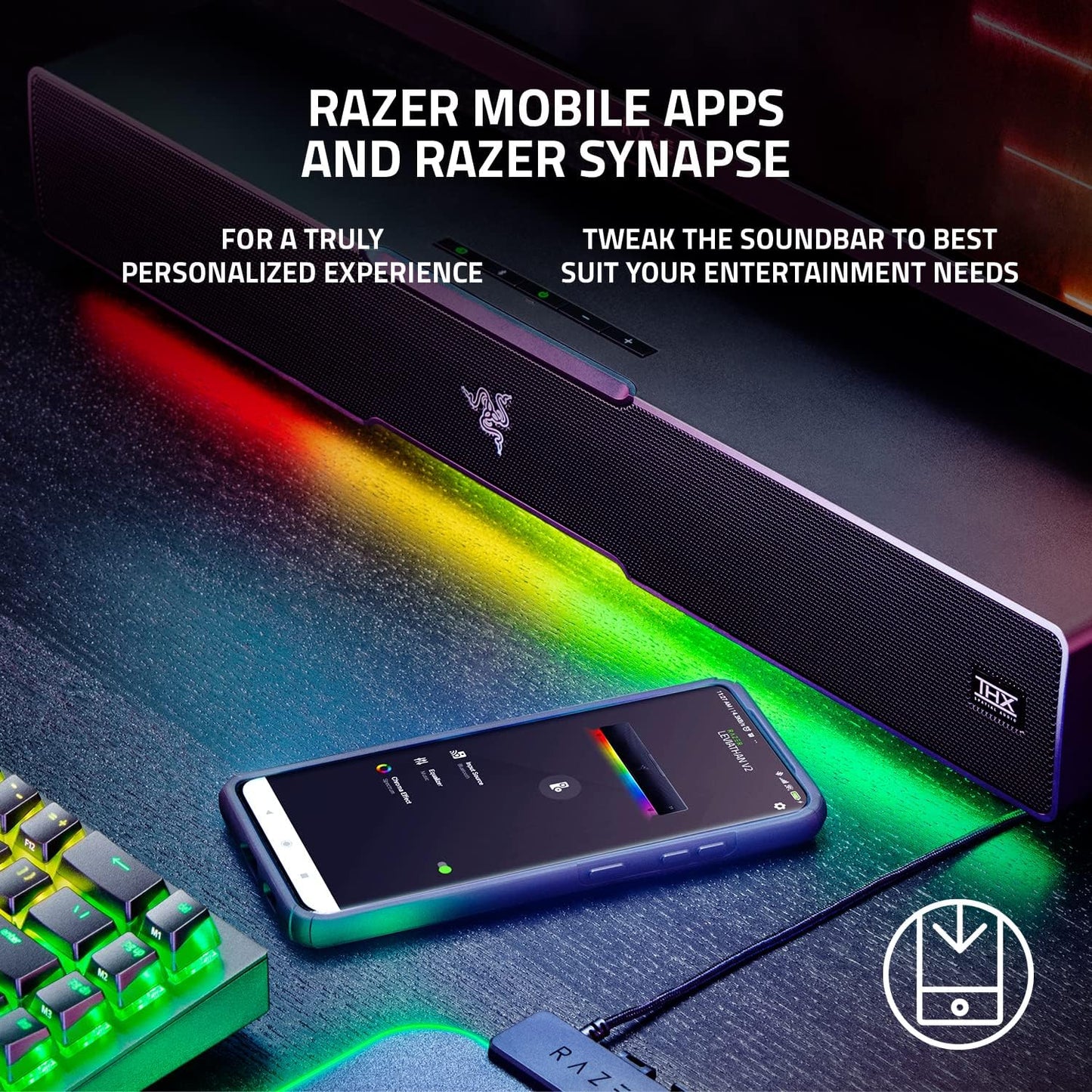 RAZER LEVIATHAN V2 PC GAMING SOUNDBAR W/ SUBWOOFER