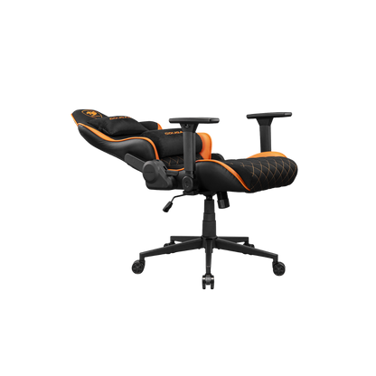 COUGAR ARMOR ONE GAMING CHAIR-V2 F W/ HEADREST & LUMBAR CUSHION (BLACK/ORANGE)