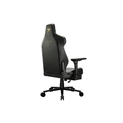 COUGAR ARMOR EVO M GAMING CHAIR W/ HEADREST & LUMBAR CUSHION, 5D-ARMREST (BLACK/GOLD)