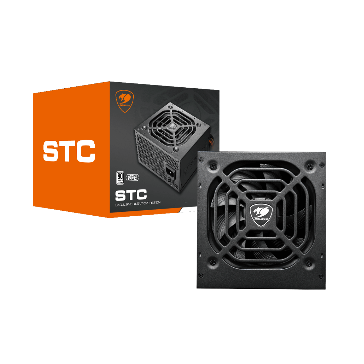 COUGAR STC600 600W, 120MM FAN, ACTIVE PFC, 80-PLUS