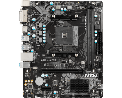 MSI A320M-A PRO 2DDR4 MOTHERBOARD (DVI, HDMI)