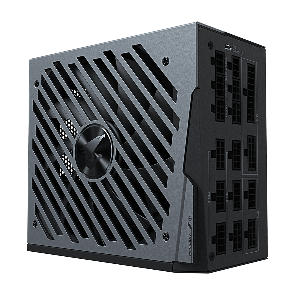 GIGABYTE AORUS P1200W 1X140MM FAN, 16SATA, 10PCIE, ACTIVE PFC, MODULAR, 80PLUS-PLATINUM