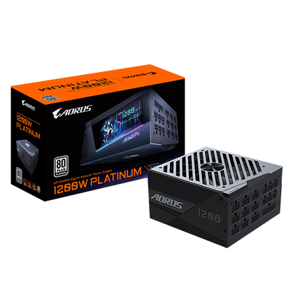 GIGABYTE AORUS P1200W 1X140MM FAN, 16SATA, 10PCIE, ACTIVE PFC, MODULAR, 80PLUS-PLATINUM