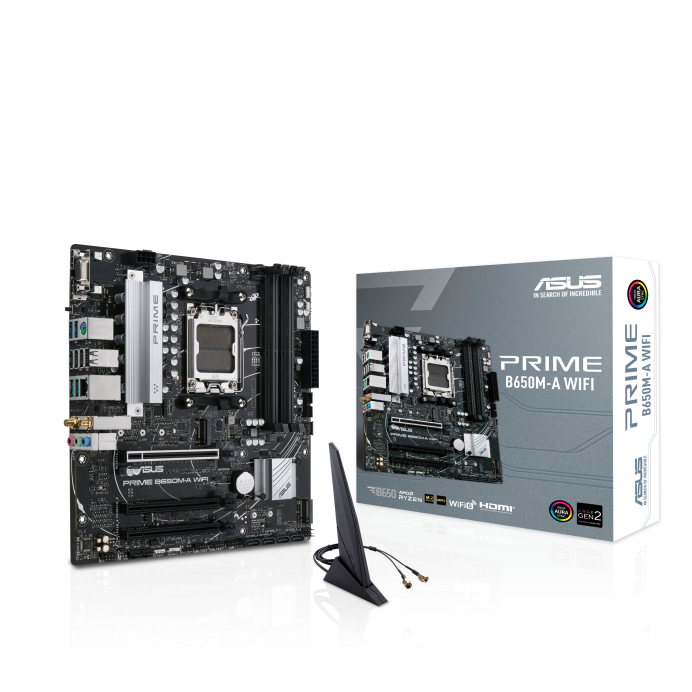 ASUS PRIME B650M-A WIFI 4DDR5 2XM.2 MOTHERBOARD (HDMI, DP, DB15) WIFI+BT - PC Quickbuys