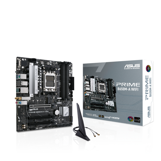 ASUS PRIME B650M-A WIFI 4DDR5 2XM.2 MOTHERBOARD (HDMI, DP, DB15) WIFI+BT - PC Quickbuys