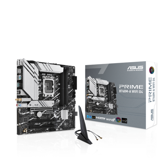ASUS PRIME B760M-A WIFI 4DDR4 2XM.2 MOTHERBOARD (2XHDMI, DP) WIFI+BT - PC Quickbuys