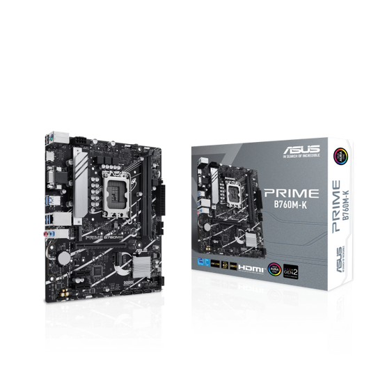 ASUS PRIME B760M-K 2DDR5 2XM.2 MOTHERBOARD (DB15, HDMI) - PC Quickbuys