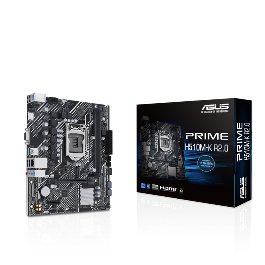 ASUS PRIME H510M-K R2.0 2DDR4 M.2 MOTHERBOARD (HDMI, DB15) - PC Quickbuys