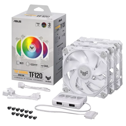 ASUS TUF GAMING TF120 ARGB FAN (WHITE) - PC Quickbuys