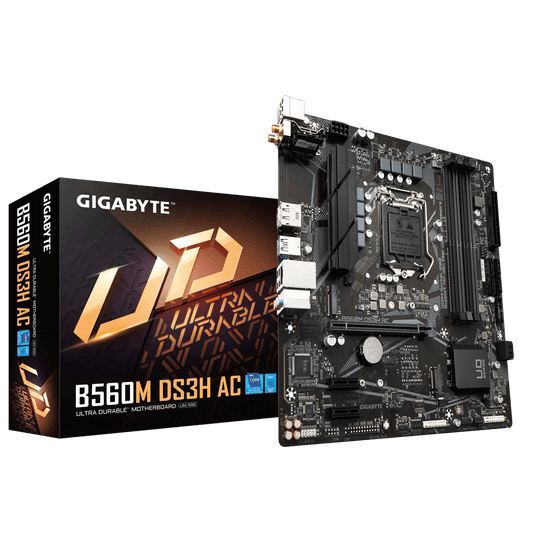 GIGABYTE B560M-DS3H AC 4DDR4 2XM.2 MOTHERBOARD (HDMI, DP)