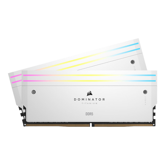 CORSAIR 32GB (2X16GB) DDR5-6600 DOMINATOR TITANIUM RGB (CMP32GX5M2X6600C32) WHITE - PC Quickbuys