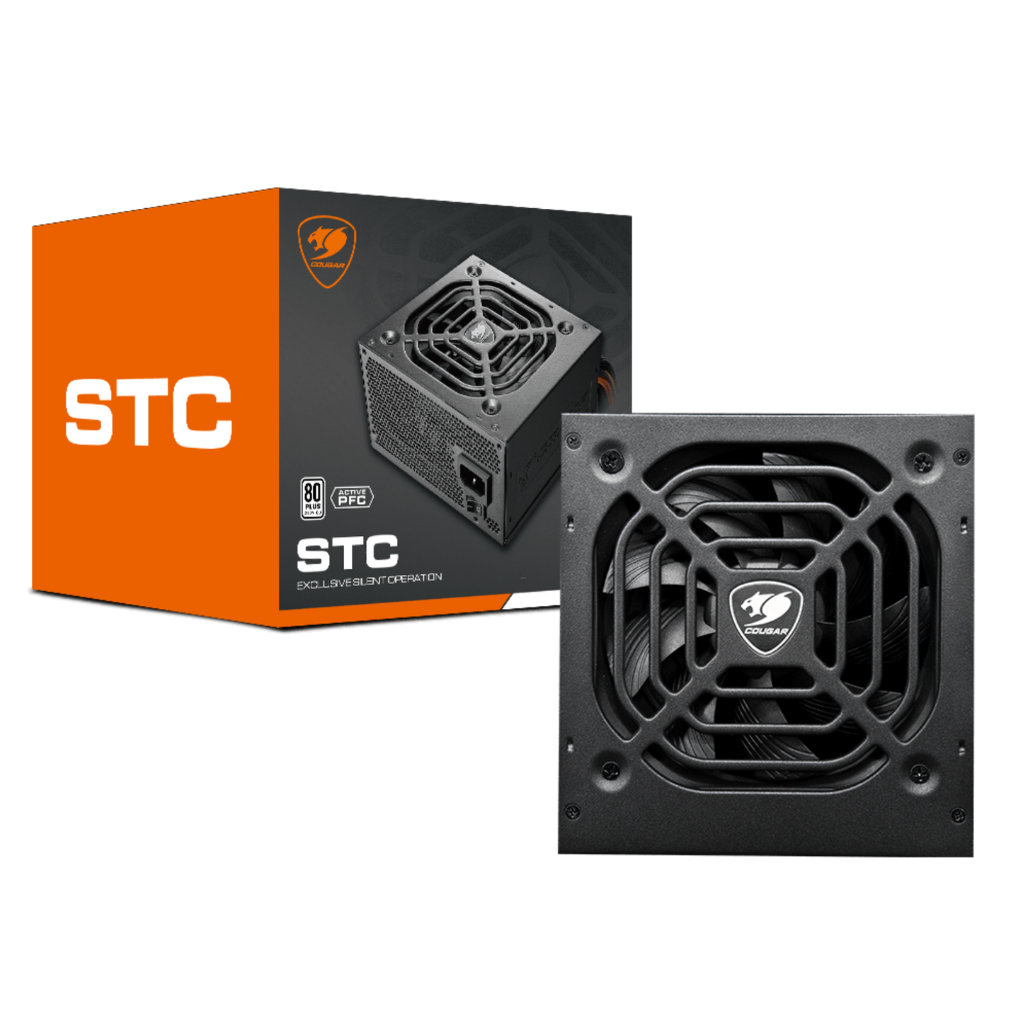 COUGAR STC600 600W, 120MM FAN, ACTIVE PFC, 80-PLUS