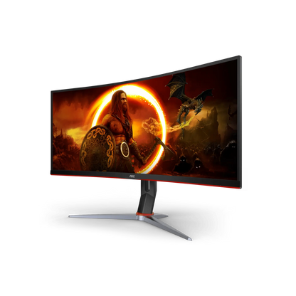 AOC CU34G2XP 34" WQHD LED CURVED GAMING MONITOR 1MS 180Z WLMNT W/ HAS (2XHDMI, 2XDP)