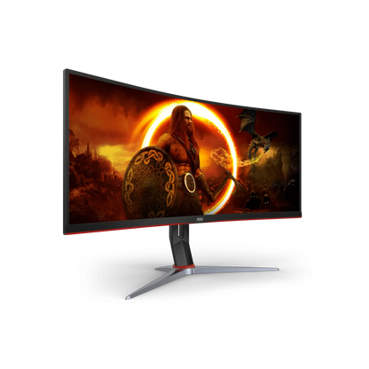AOC CU34G2XP 34" WQHD LED CURVED GAMING MONITOR 1MS 180Z WLMNT W/ HAS (2XHDMI, 2XDP)