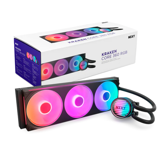 NZXT KRAKEN 360 AIO LIQUID COOLER W/ LCD DISPLAY (BLACK)