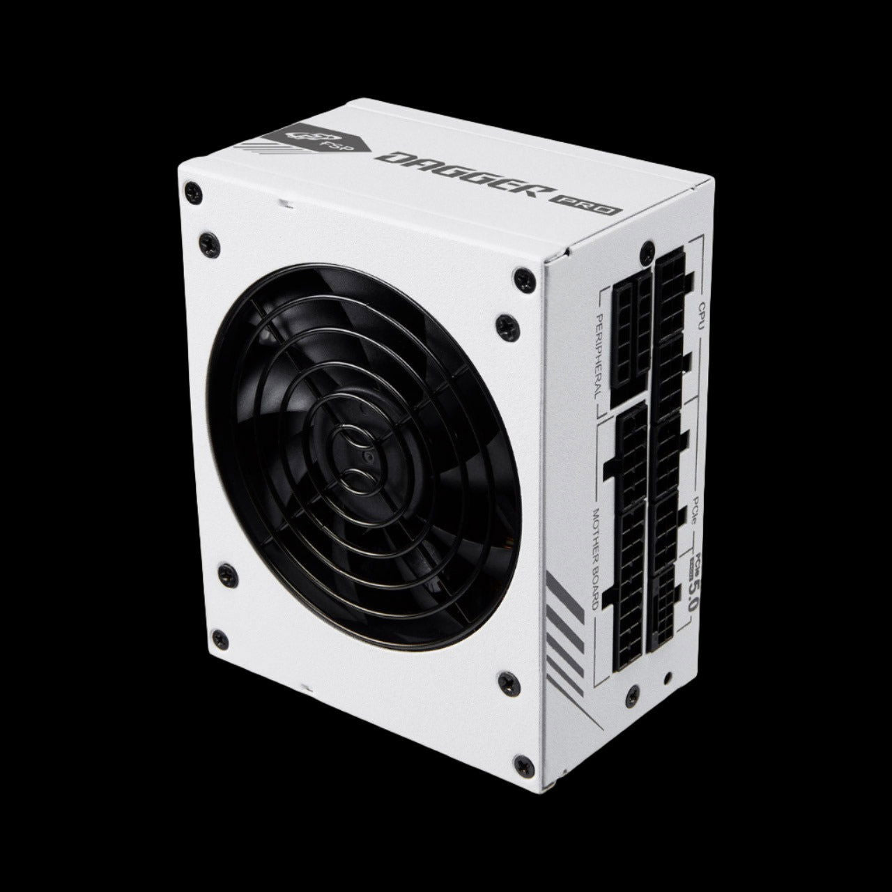 FSP DAGGER PRO SFX 850W GEN5, 1X92MM FAN, 5SATA, 4PCIE, ACTIVE PFC, MODULAR, 80PLUS-GOLD, WHITE - PC Quickbuys