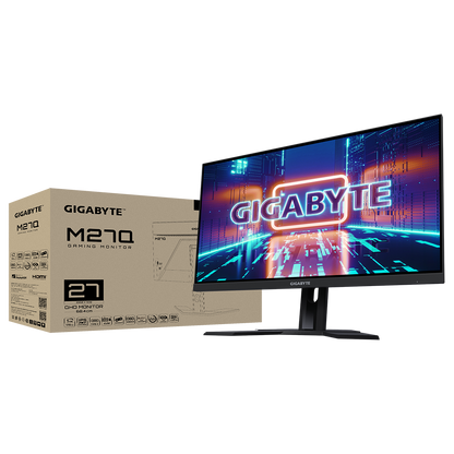 GIGABYTE M27Q 27" QHD LED IPS KVM GAMING MONITOR 0.5MS 170HZ (2XHDMI, DP, USB-C)