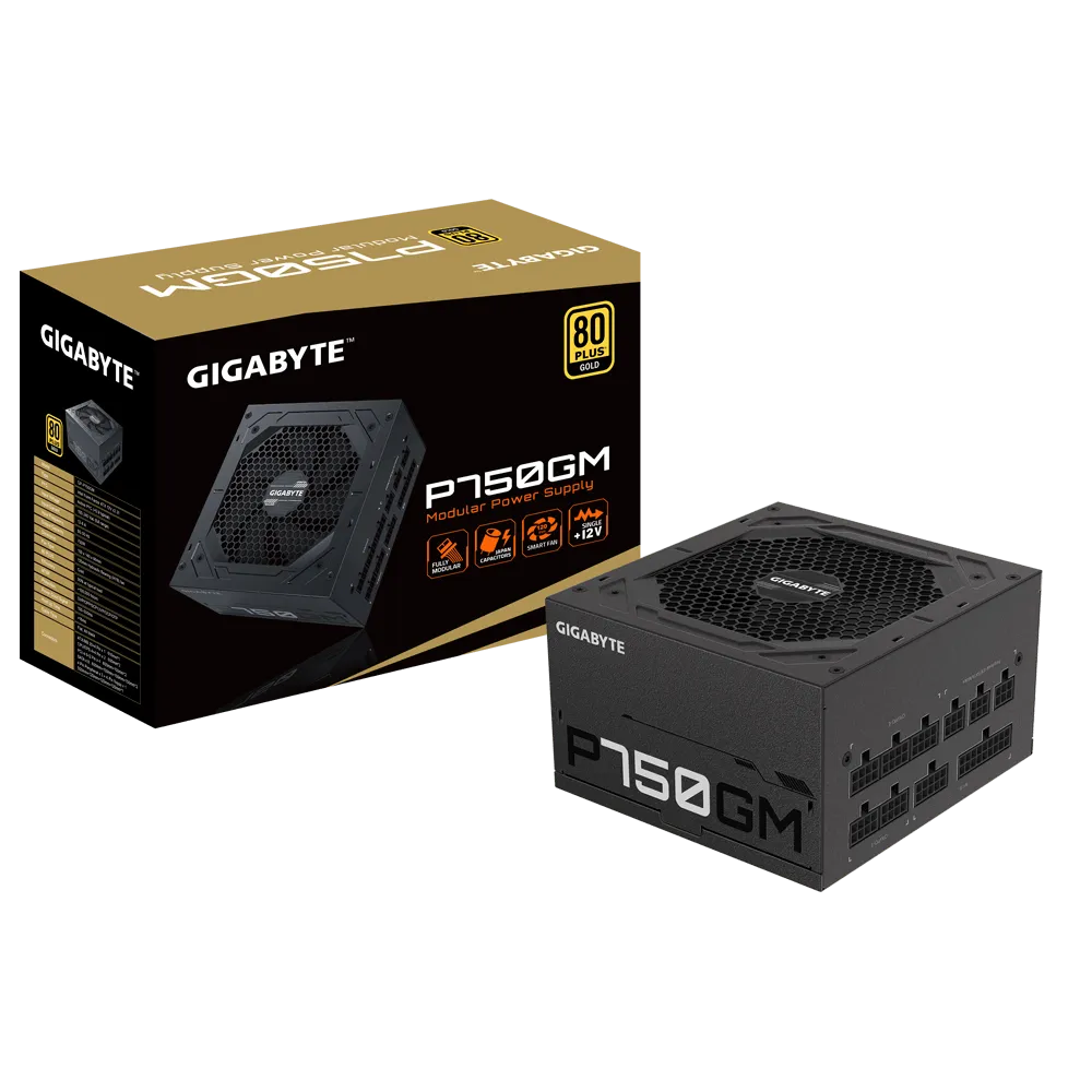 GIGABYTE UD750GM 750W 1X120MM FAN, 8SATA, 4PCIE, ACTIVE PFC, MODULAR, 80-PLUS GOLD - PC Quickbuys