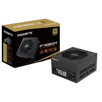 GIGABYTE UD750GM 750W 1X120MM FAN, 8SATA, 4PCIE, ACTIVE PFC, MODULAR, 80-PLUS GOLD - PC Quickbuys