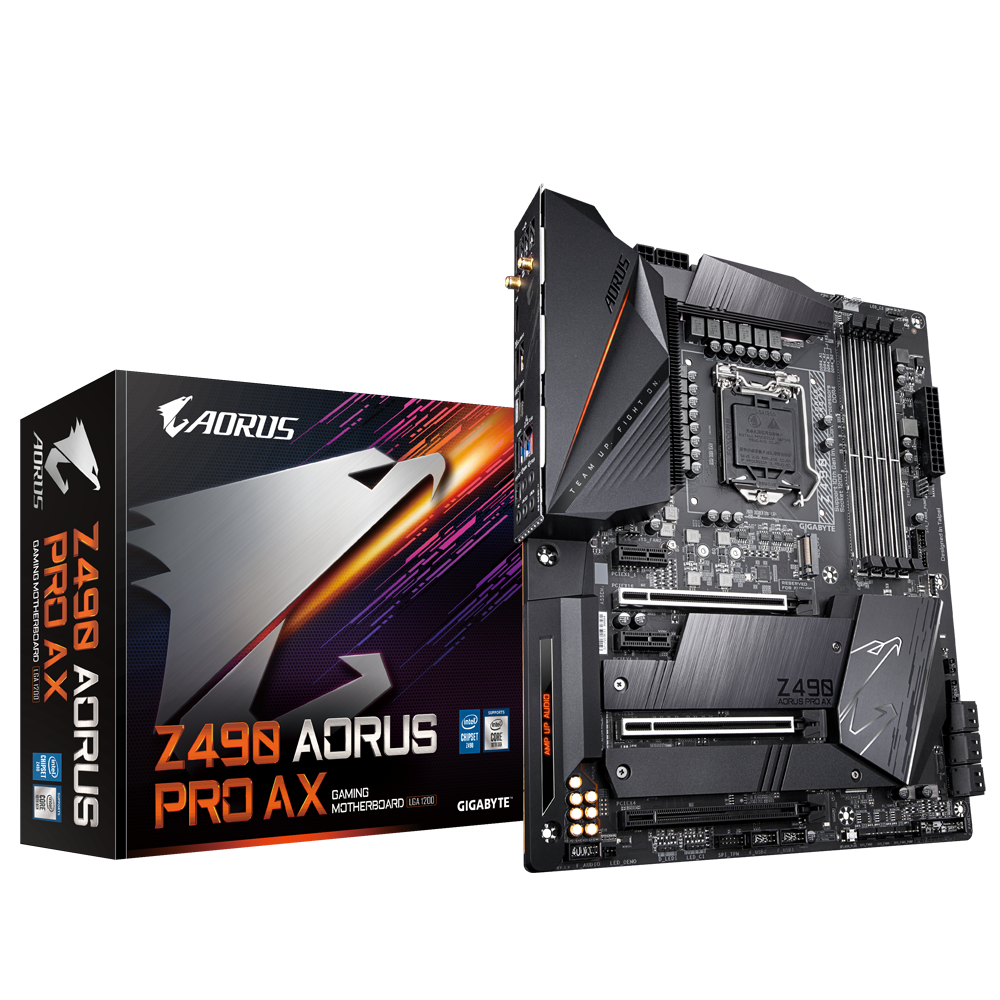 GIGABYTE Z490 AORUS PRO AX 4DDR4 2XM.2 MOTHERBOARD (HDMI) WIFI+BT