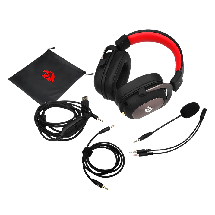 REDRAGON ZEUS2 7.1 VRTUAL SURROUND GMG HDST (PC, PS4, XBX ONE, NINTENDO SWTCH, MOBL) (WHITE/RED)