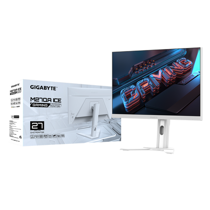 GIGABYTE M27QA ICE 27" QHD LED IPS KVM GAMING MONITOR 1MS 180HZ (2XHDMI, DP, USB-C)