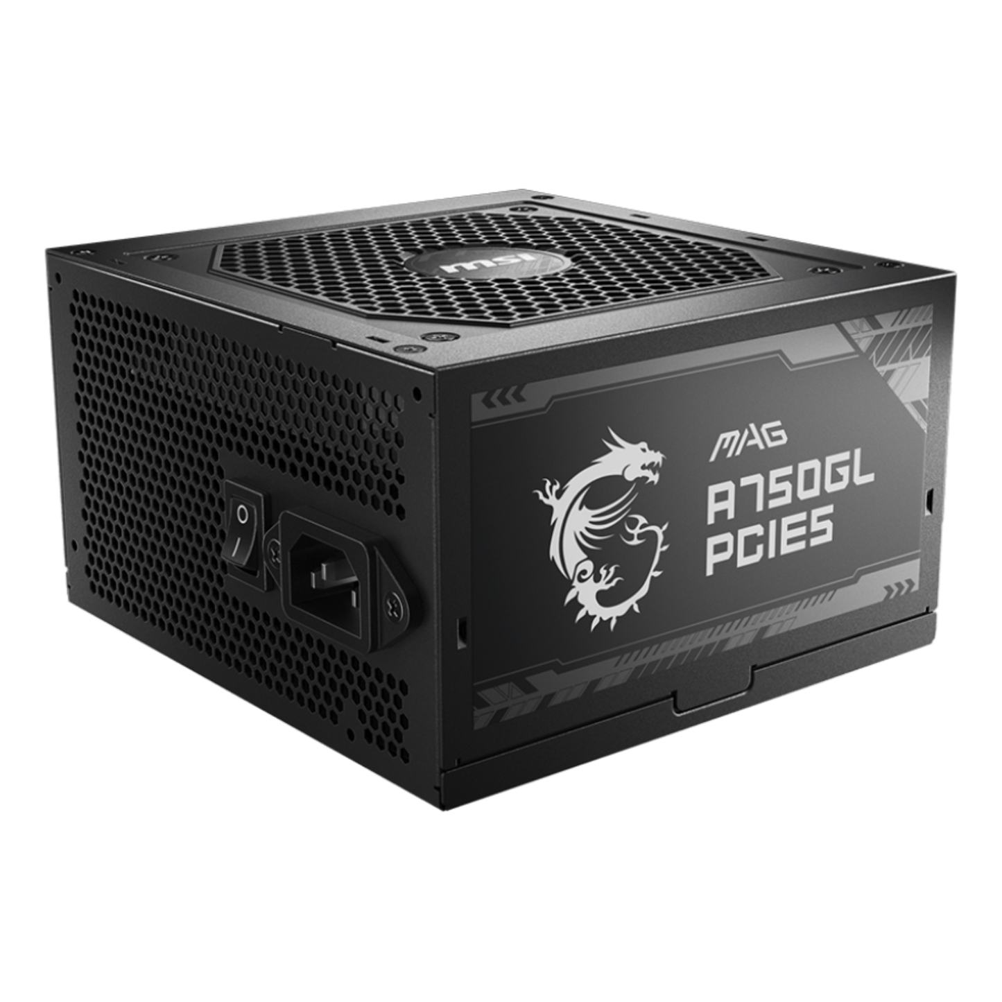 MSI MAG A750GL PCIE5 750W 1X120MM FAN, 8SATA, 6PIN PCIE, ACTIVE PFC, 80PLUS GOLD