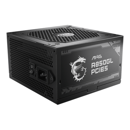 MSI MAG A850GL PCIE5 850W 1X120MM FAN, 8SATA, 6PIN PCIE, ACTIVE PFC, 80PLUS GOLD