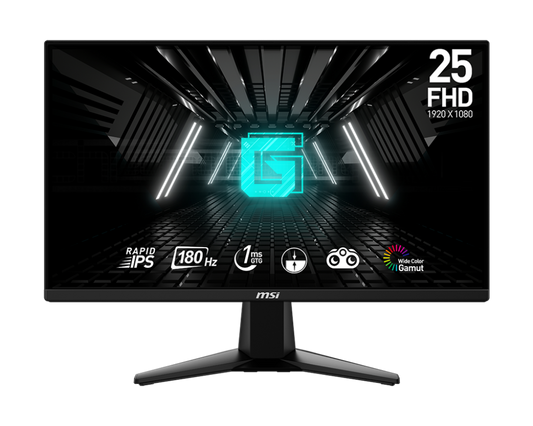 MSI G255F 24.5" FHD LED RAPID IPS GAMING MONITOR 180HZ 1MS WLMNT (2XHDMI, DP)