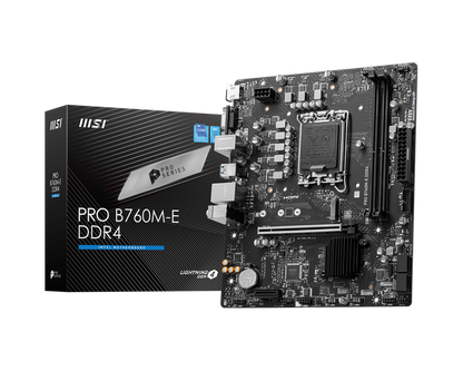 MSI PRO B760M-G 2DDR4 2XM.2 MOTHERBOARD (DB15, HDMI, DP)