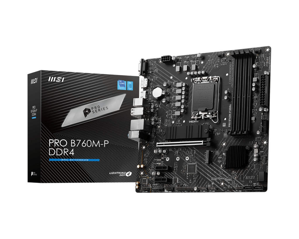 MSI PRO B760M-P 4DDR4 2XM.2 MOTHERBOARD (DB15, HDMI, DP)