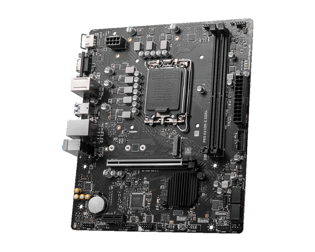 MSI PRO H610M-E 2DDR4 M.2 MOTHERBOARD (DB15, HDMI)