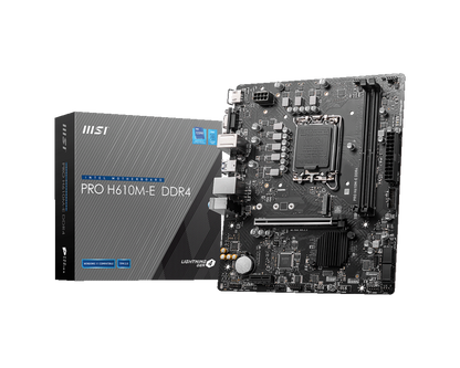 MSI PRO H610M-E 2DDR4 M.2 MOTHERBOARD (DB15, HDMI)