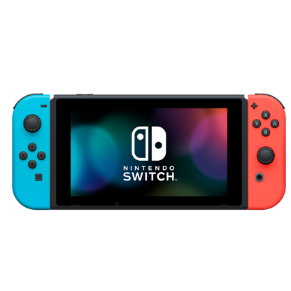 NINTENDO SWITCH OLED W/ NEON BLUE AND NEON RED JOYCON - PC Quickbuys