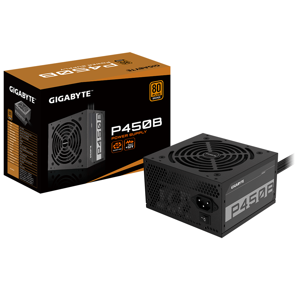GIGABYTE P450B 450W 1X120MM FAN, 6SATA, 2PCIE, ACTIVE PFC, 80PLUS-BRONZE