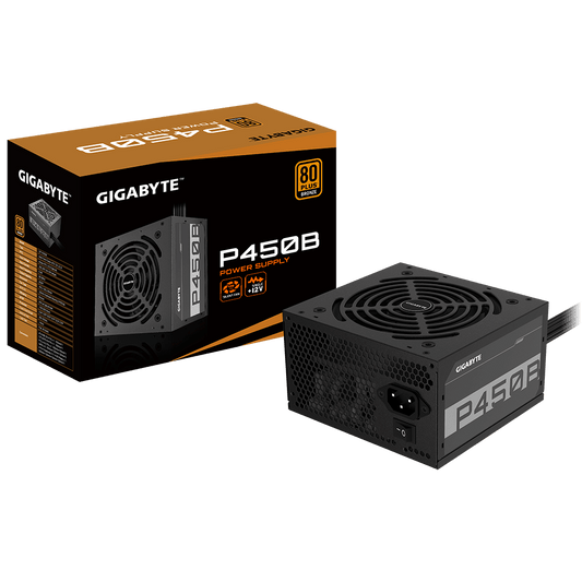 GIGABYTE P450B 450W 1X120MM FAN, 6SATA, 2PCIE, ACTIVE PFC, 80PLUS-BRONZE