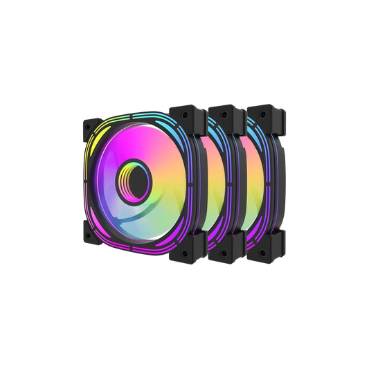 DEEPCOOL FC120 ARGB 120MM FAN (3PCS/PACK) (BLACK) - PC Quickbuys