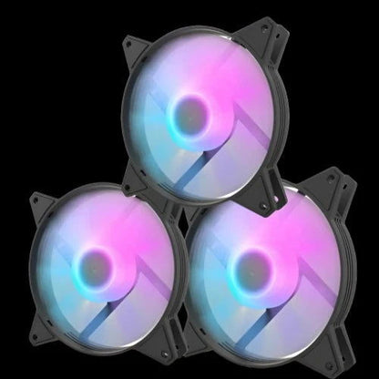DARKFLASH C6 AURORA SPECTRUM 120MM 3PCS/PACK RGB LED FAN (BLACK) - PC Quickbuys