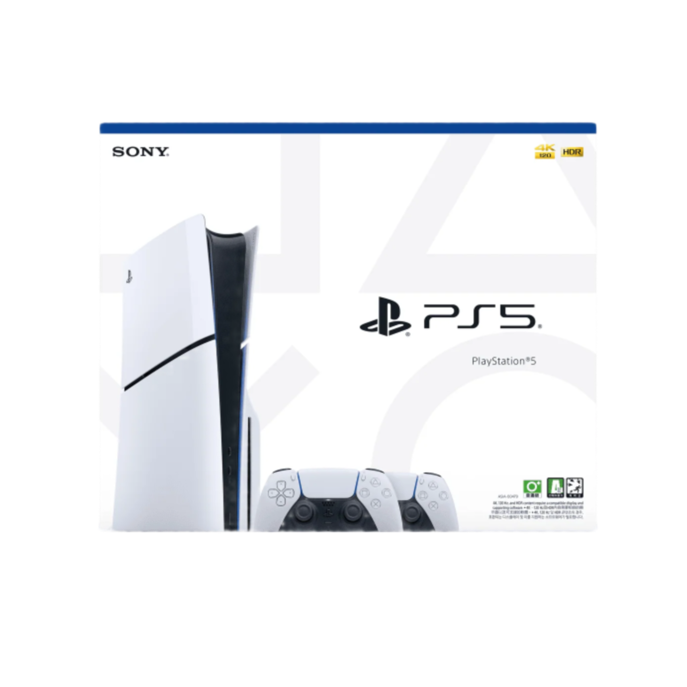 SONY CFI-2018A01 PLAYSTATION 5 SLIM DISC CONSOLE W/ 2 WIRELESS CONTROLLERS (ZL.A00TZ.0UR)