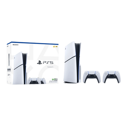SONY CFI-2018A01 PLAYSTATION 5 SLIM DISC CONSOLE W/ 2 WIRELESS CONTROLLERS (ZL.A00TZ.0UR)