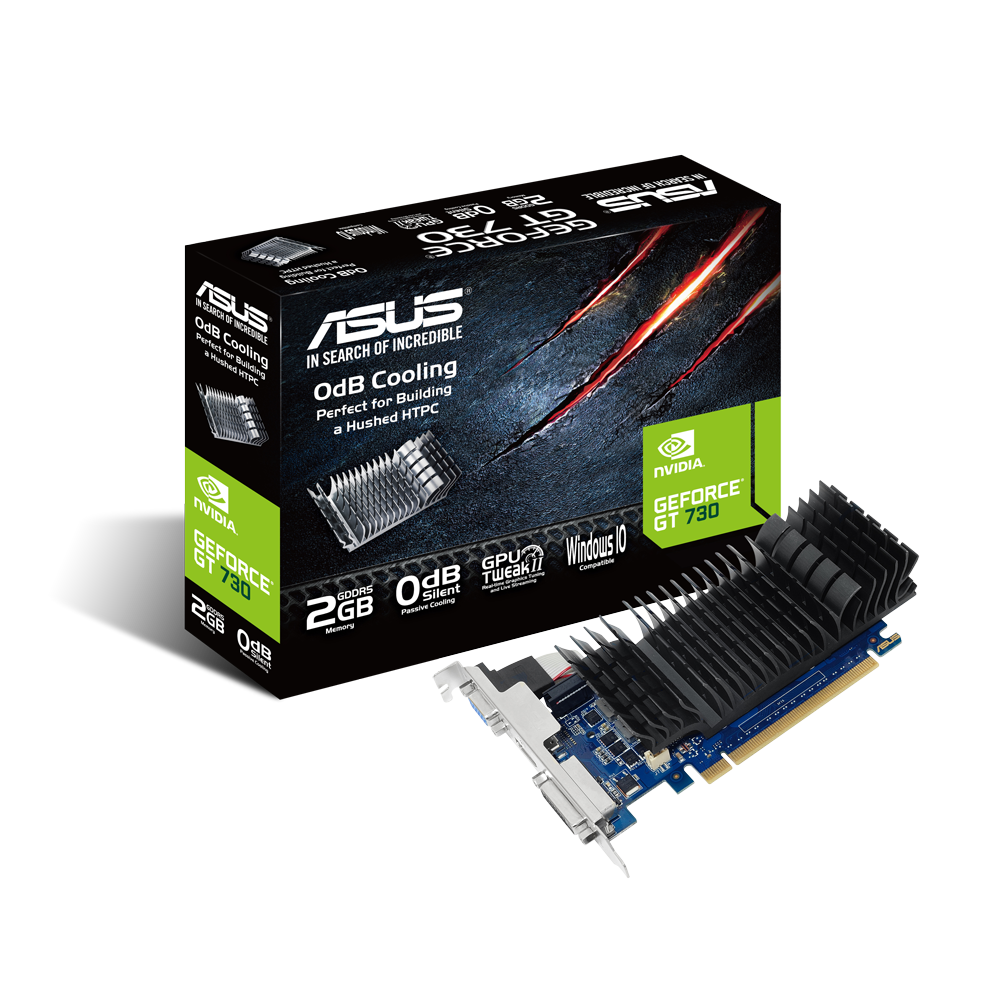 ASUS GT 730 2048MB 64BIT DDR5 SILENT (GT730-SL-2GD5-BRK) (HDMI, DVI, DB15)