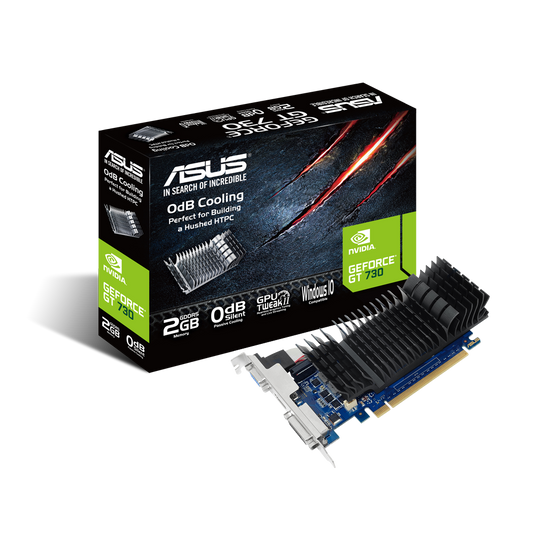 ASUS GT 730 2048MB 64BIT DDR5 SILENT (GT730-SL-2GD5-BRK) (HDMI, DVI, DB15)